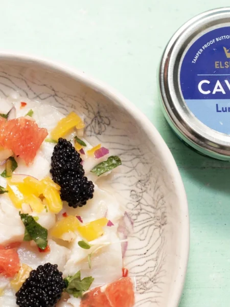 Seabass Ceviche with Elsinore Lumpfish Caviar